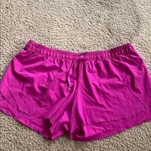 Purple/pink lulu shorts